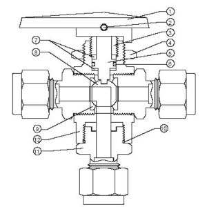 3 Way Ball Valve Tube End